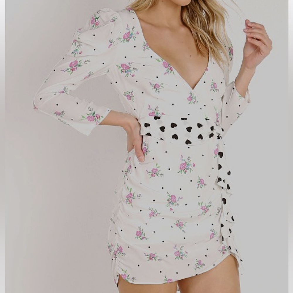 For Love and Lemons White V neck Dress size S